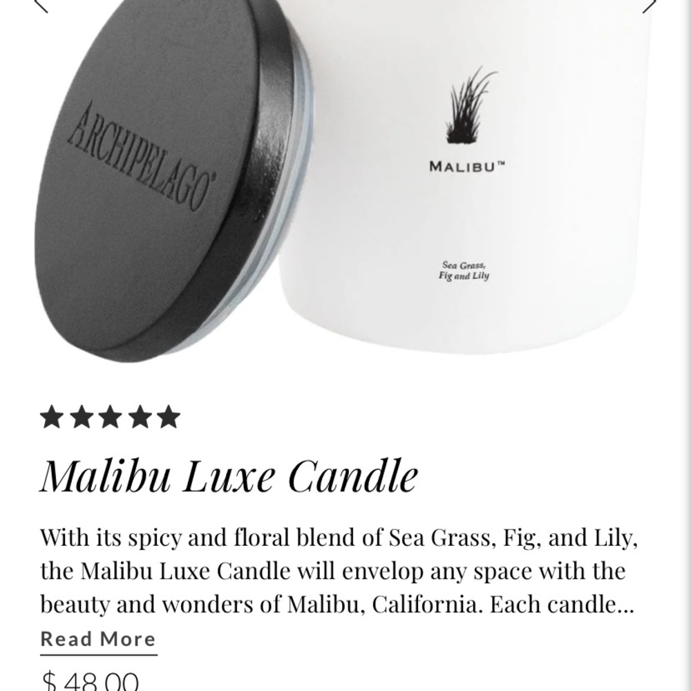 Archipelago White Candle with Black Lid